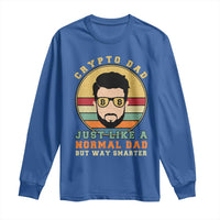 Funny Crypto Dad Long Sleeve Shirt Just Like A Normal Dad But Way Cooler Cryptocurrency Retro