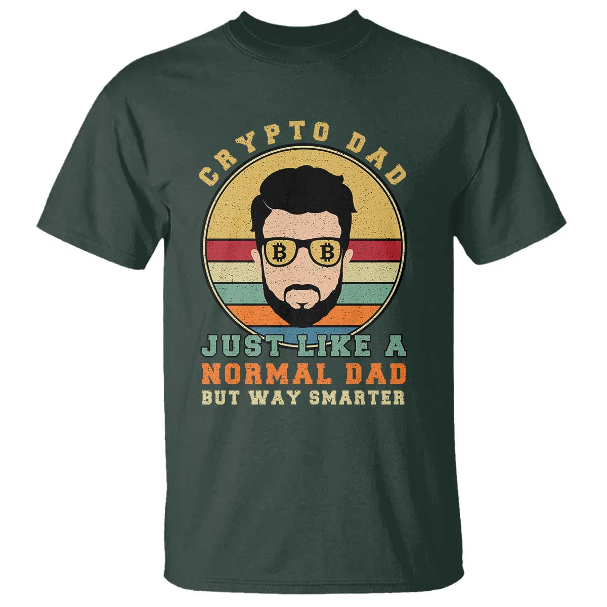 Funny Crypto Dad T Shirt Just Like A Normal Dad But Way Cooler Cryptocurrency Retro