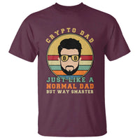 Funny Crypto Dad T Shirt Just Like A Normal Dad But Way Cooler Cryptocurrency Retro
