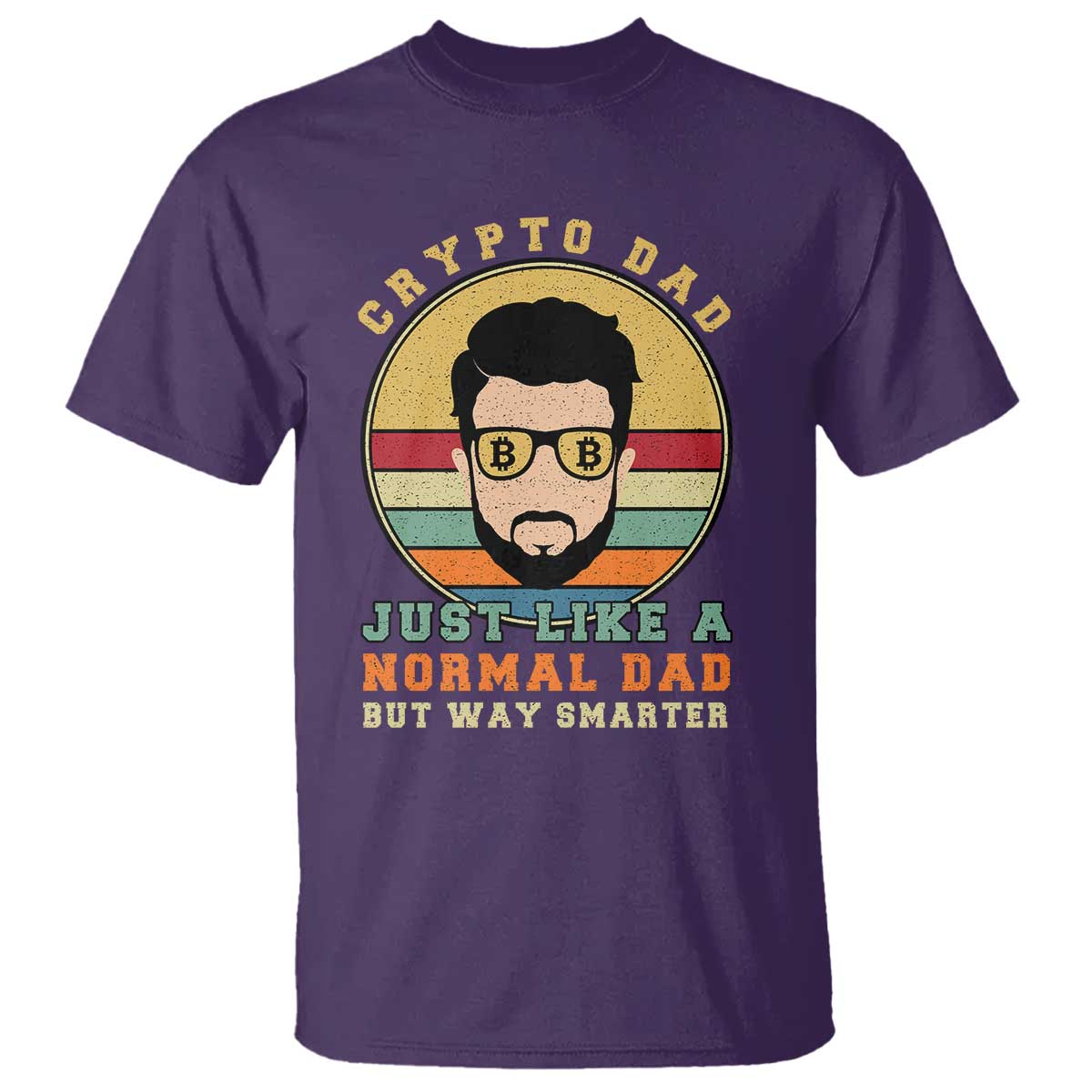 Funny Crypto Dad T Shirt Just Like A Normal Dad But Way Cooler Cryptocurrency Retro