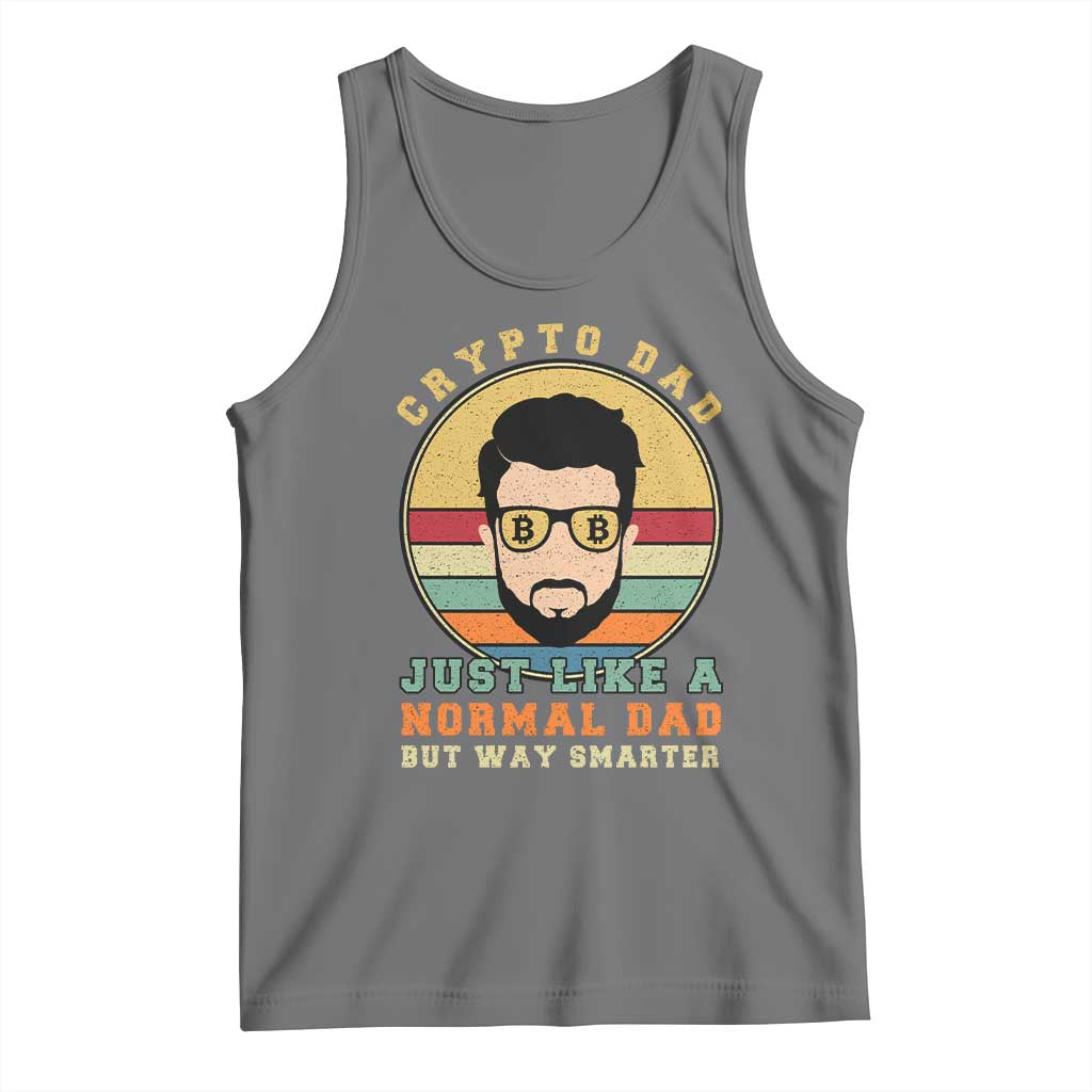 Funny Crypto Dad Tank Top Just Like A Normal Dad But Way Cooler Cryptocurrency Retro