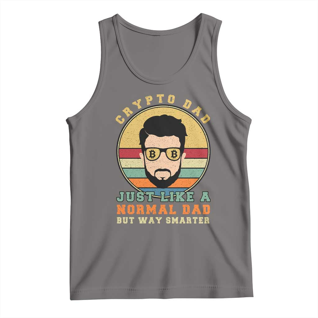 Funny Crypto Dad Tank Top Just Like A Normal Dad But Way Cooler Cryptocurrency Retro