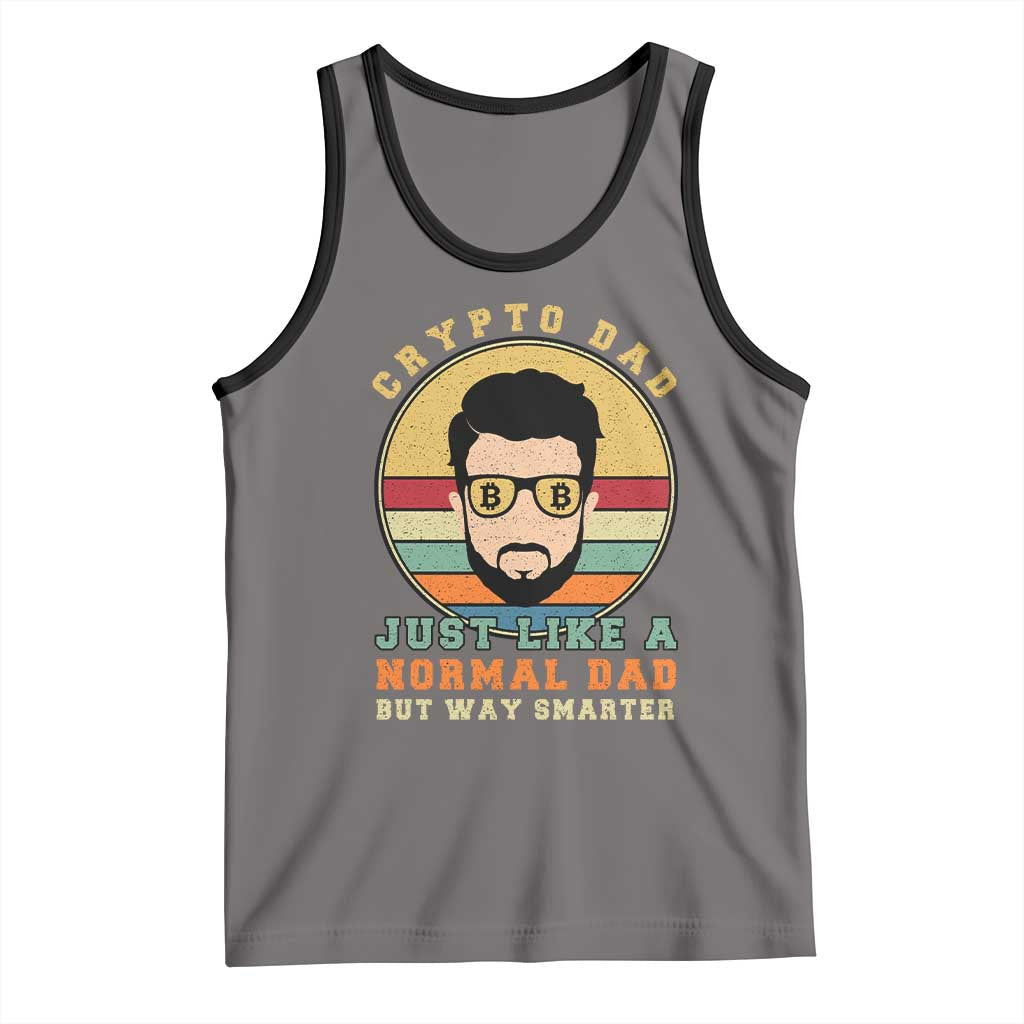Funny Crypto Dad Tank Top Just Like A Normal Dad But Way Cooler Cryptocurrency Retro