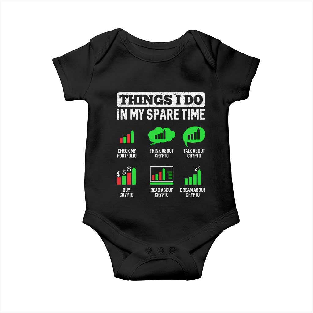 Funny Crypto Investing Baby Onesie Things I Do In My Spare Time Trading