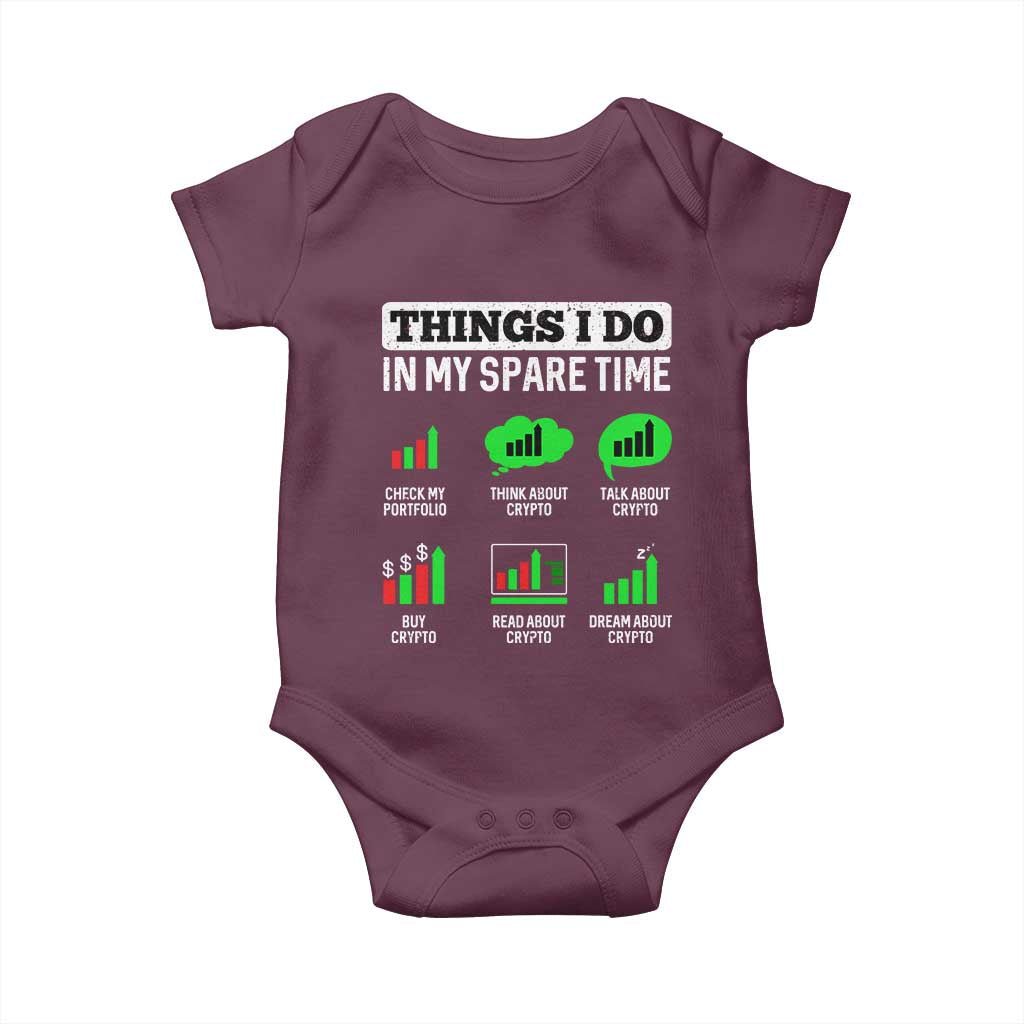 Funny Crypto Investing Baby Onesie Things I Do In My Spare Time Trading