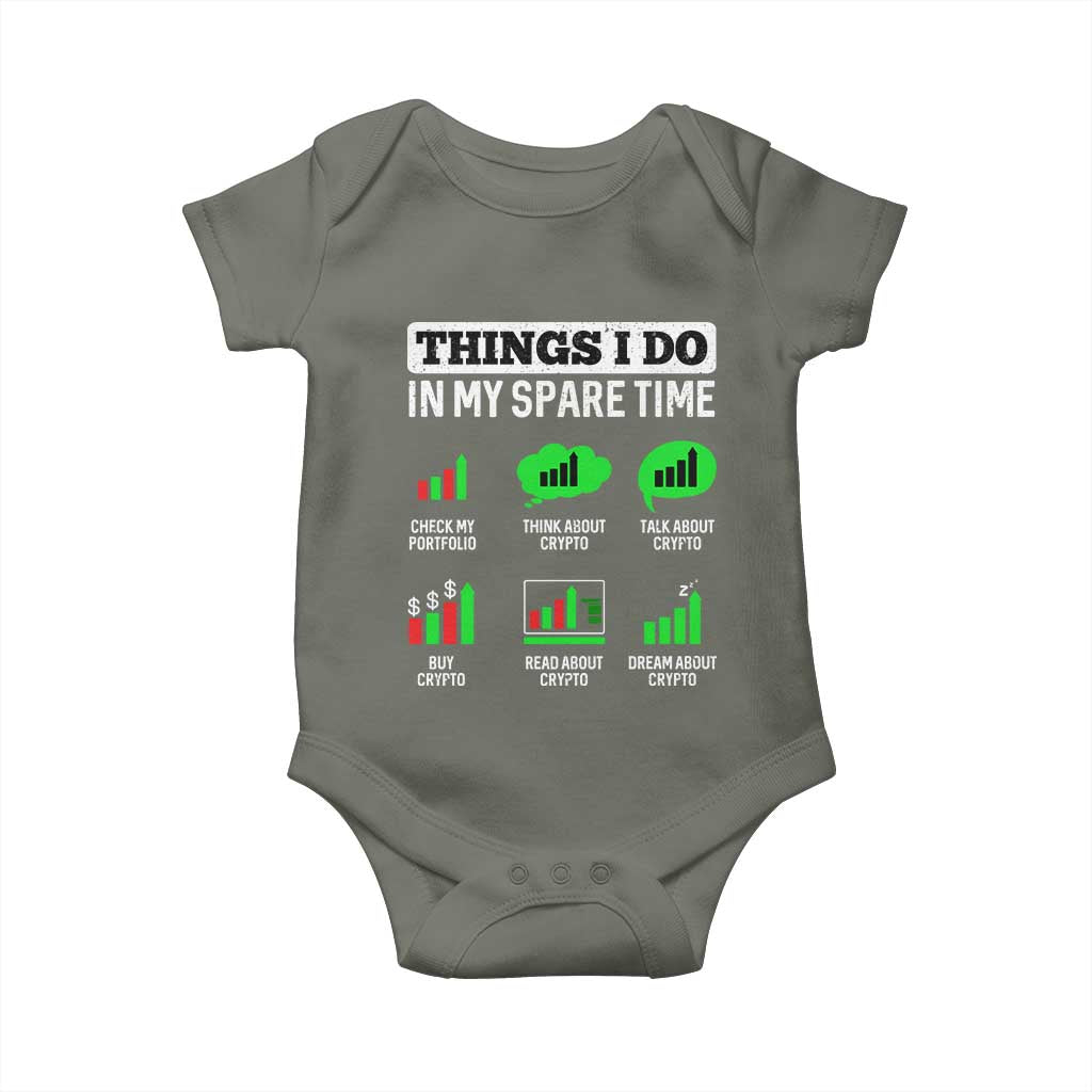 Funny Crypto Investing Baby Onesie Things I Do In My Spare Time Trading
