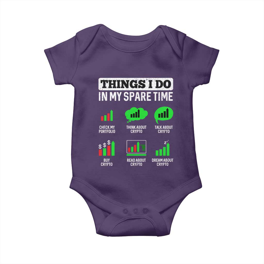 Funny Crypto Investing Baby Onesie Things I Do In My Spare Time Trading