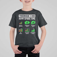 Funny Crypto Investing T Shirt For Kid Things I Do In My Spare Time Trading