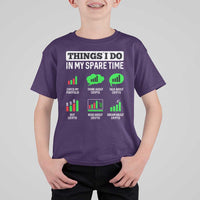 Funny Crypto Investing T Shirt For Kid Things I Do In My Spare Time Trading