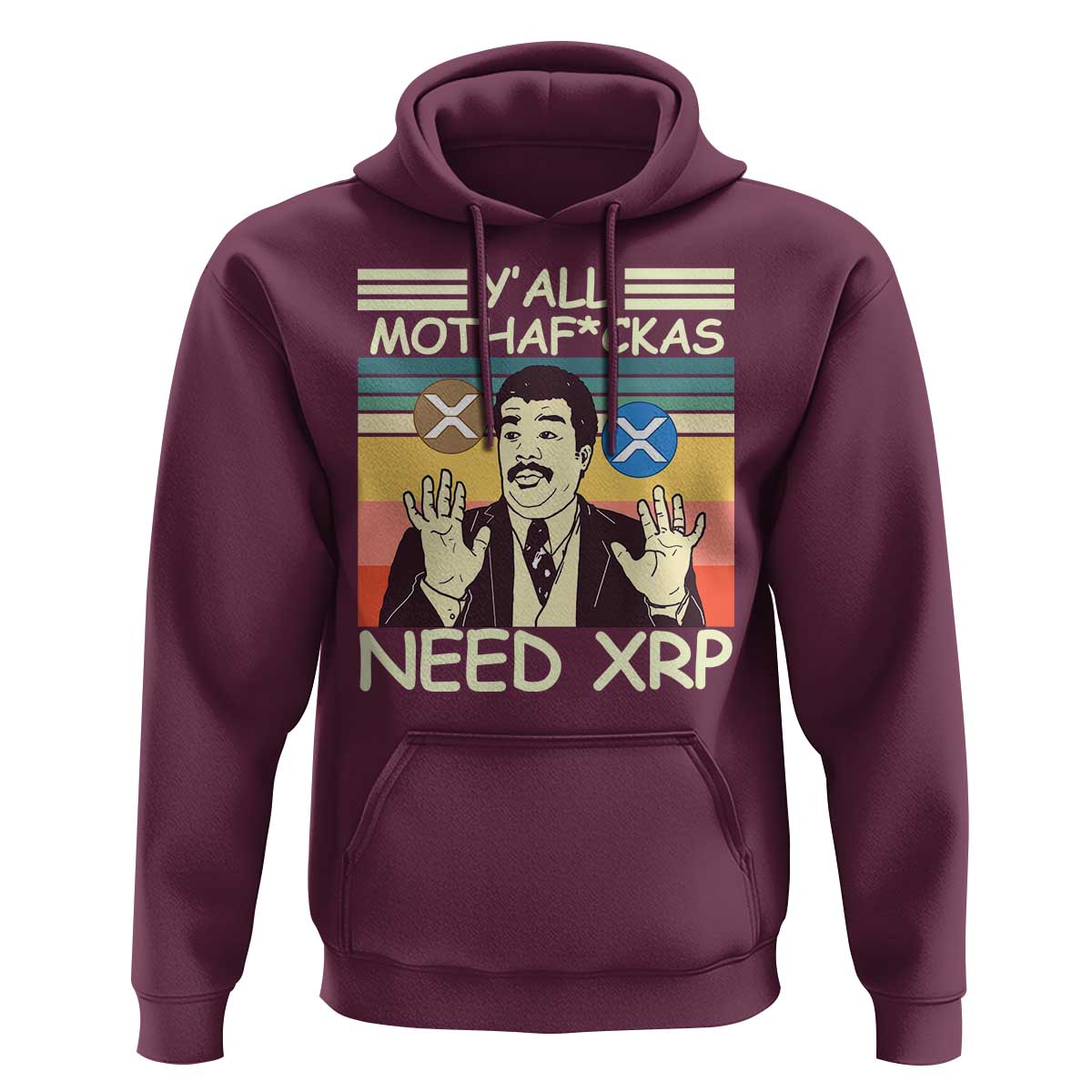 Funny Crypto Meme Hoodie Y'all Motha Fuckas Need XRP Cryptocurrency