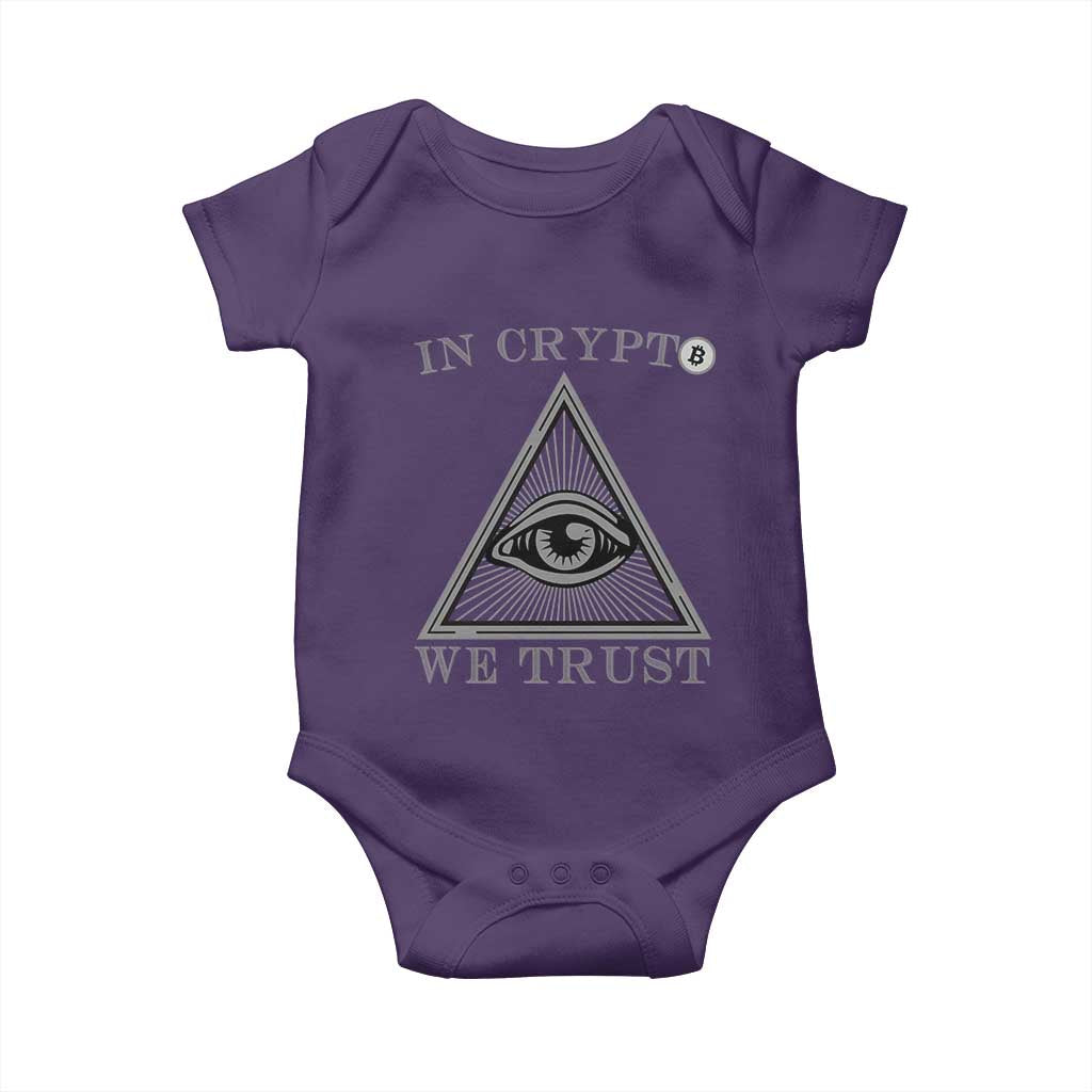 Funny Crypto Baby Onesie In Crypto We Trust Bitcoin Cryptocurrency