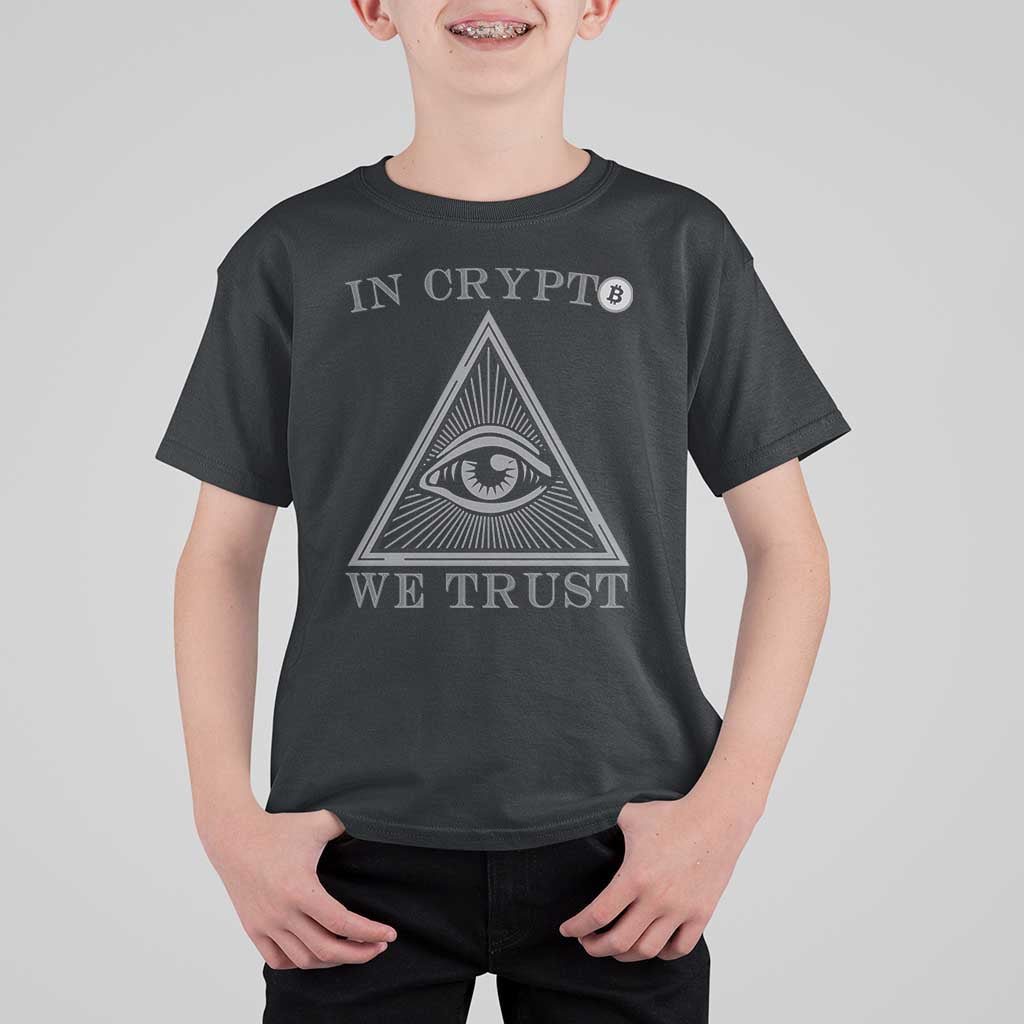 Funny Crypto T Shirt For Kid In Crypto We Trust Bitcoin Cryptocurrency