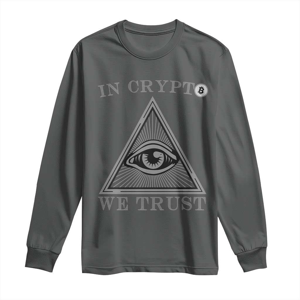 Funny Crypto Long Sleeve Shirt In Crypto We Trust Bitcoin Cryptocurrency