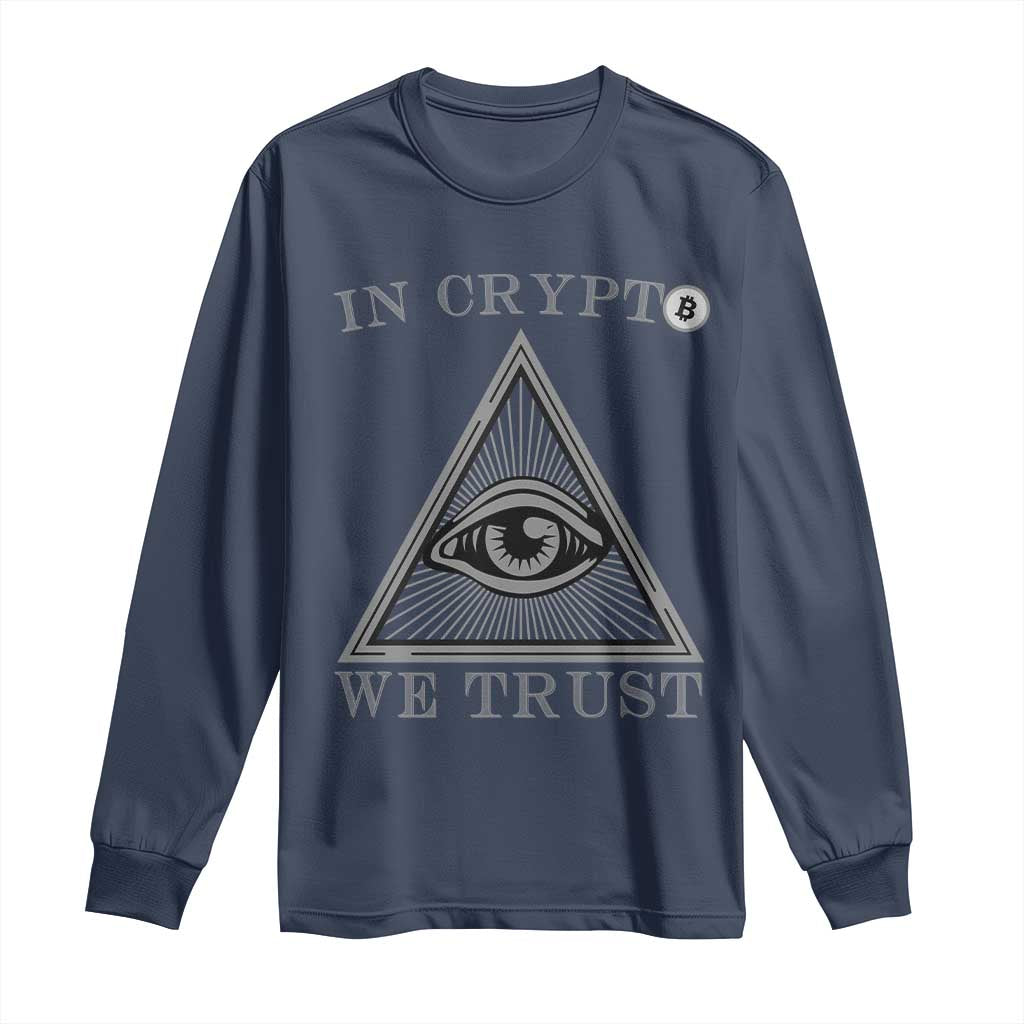 Funny Crypto Long Sleeve Shirt In Crypto We Trust Bitcoin Cryptocurrency