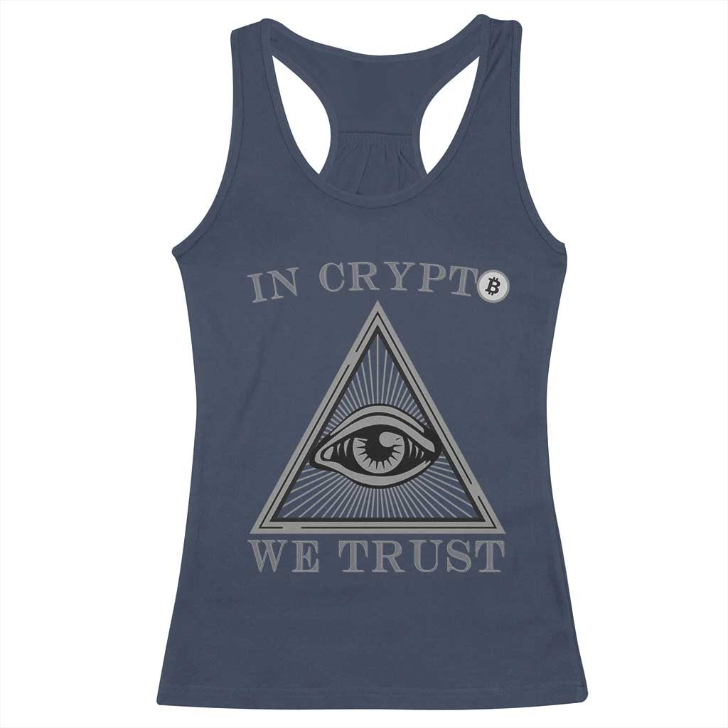 Funny Crypto Racerback Tank Top In Crypto We Trust Bitcoin Cryptocurrency
