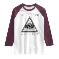 Funny Crypto Raglan Shirt In Crypto We Trust Bitcoin Cryptocurrency