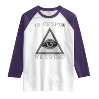 Funny Crypto Raglan Shirt In Crypto We Trust Bitcoin Cryptocurrency