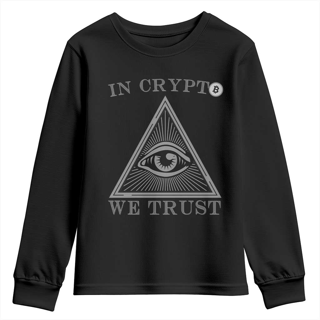 Funny Crypto Youth Sweatshirt In Crypto We Trust Bitcoin Cryptocurrency