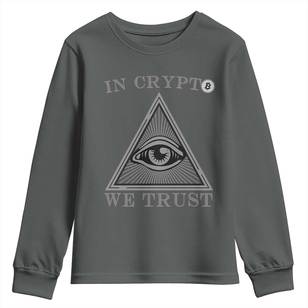 Funny Crypto Youth Sweatshirt In Crypto We Trust Bitcoin Cryptocurrency