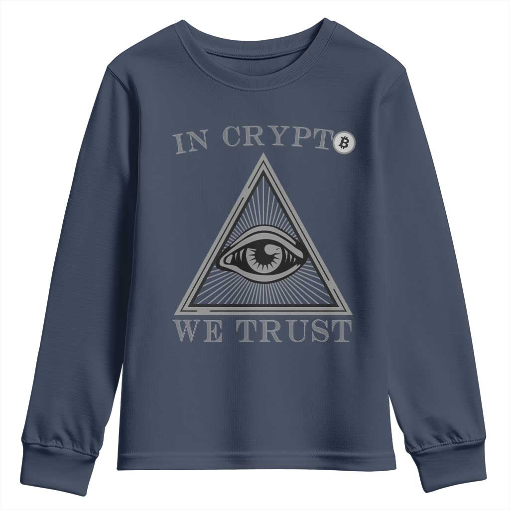 Funny Crypto Youth Sweatshirt In Crypto We Trust Bitcoin Cryptocurrency