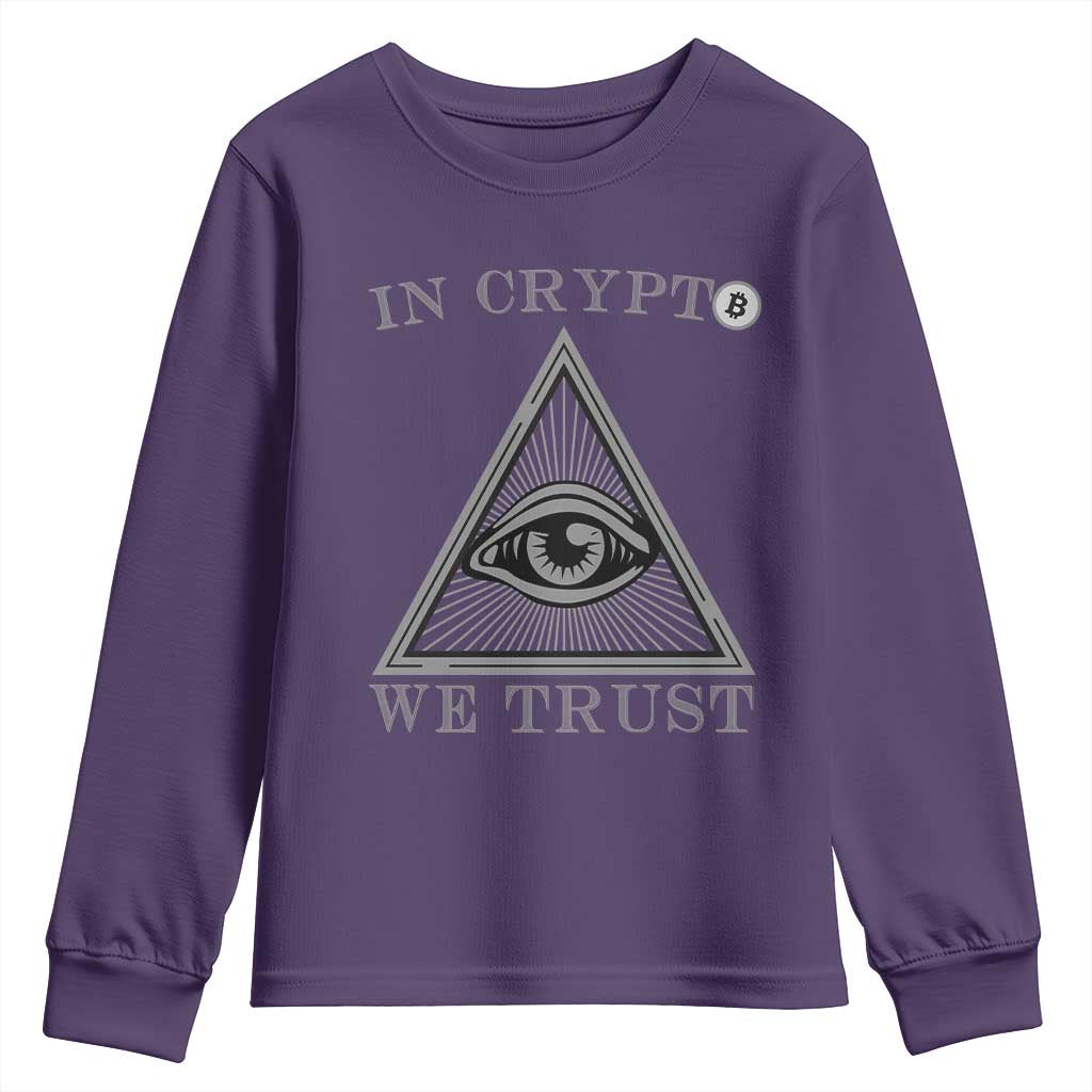 Funny Crypto Youth Sweatshirt In Crypto We Trust Bitcoin Cryptocurrency