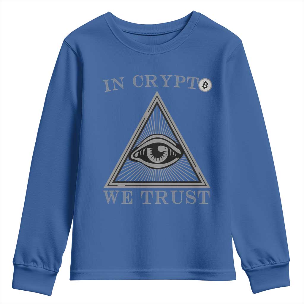 Funny Crypto Youth Sweatshirt In Crypto We Trust Bitcoin Cryptocurrency