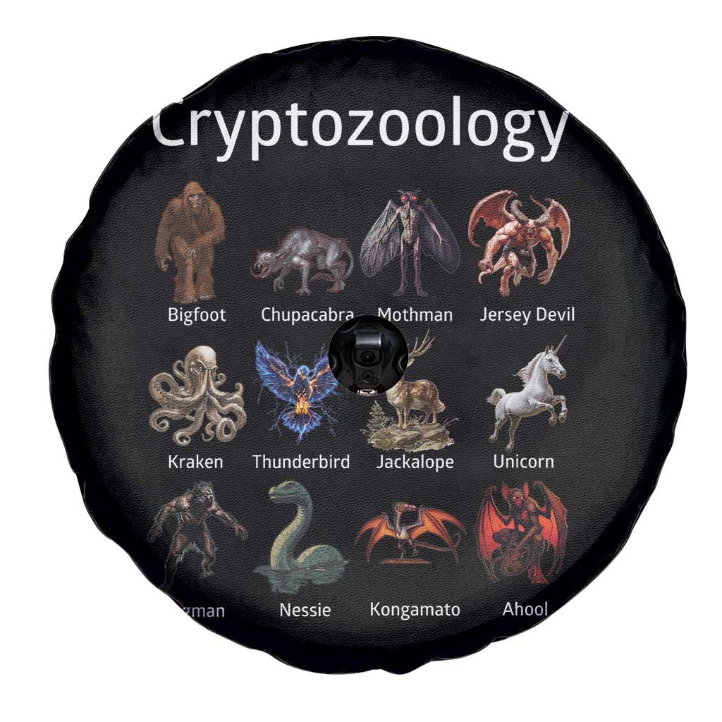 Cryptid Creatures Spare Tire Cover Cryptozoology Fantasy Mythical Monsters