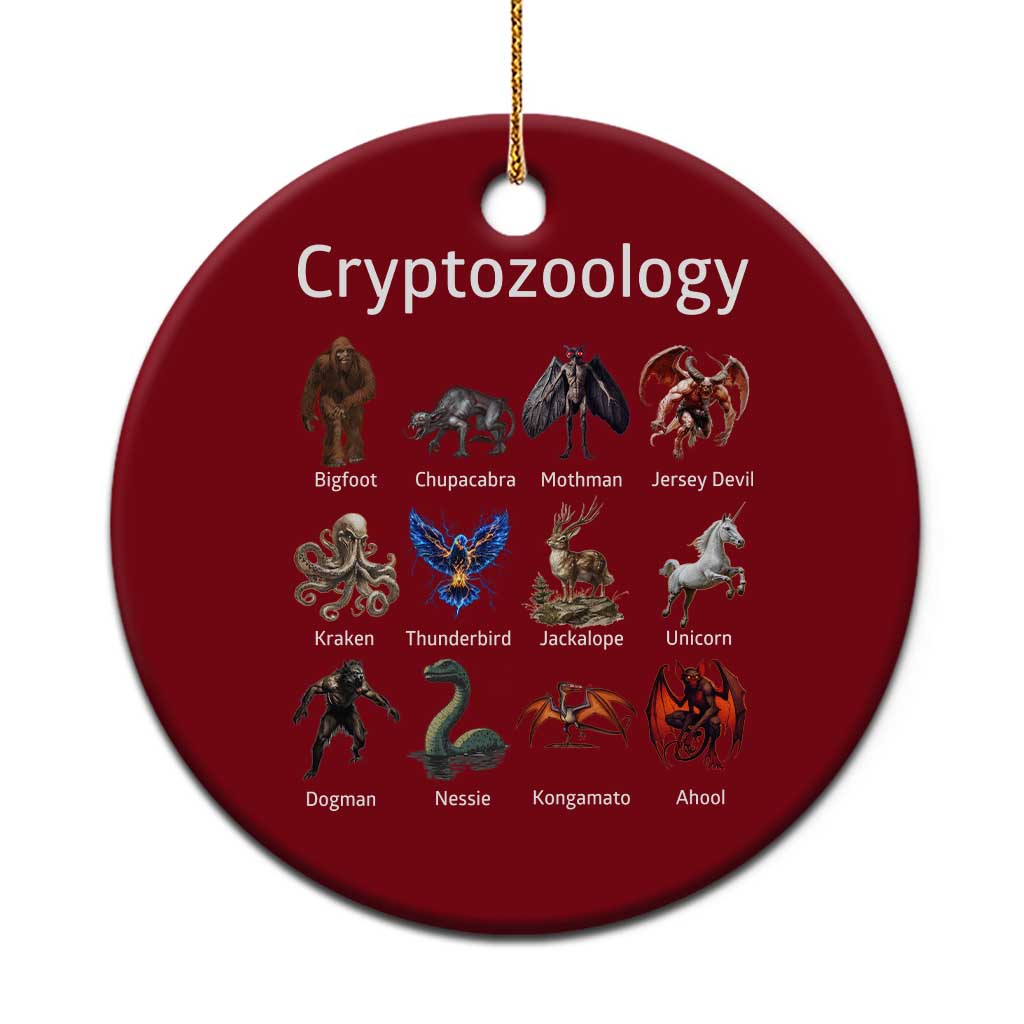 Cryptid Creatures Ceramic Ornament Cryptozoology Fantasy Mythical Monsters - Wonder Print Shop