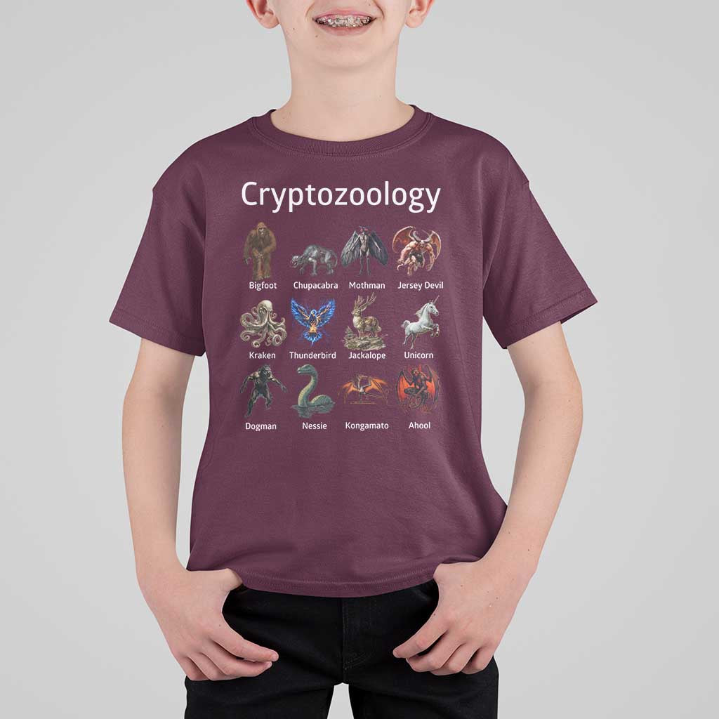Cryptid Creatures T Shirt For Kid Cryptozoology Fantasy Mythical Monsters