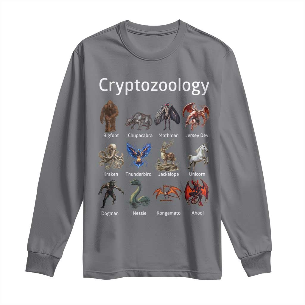 Cryptid Creatures Long Sleeve Shirt Cryptozoology Fantasy Mythical Monsters