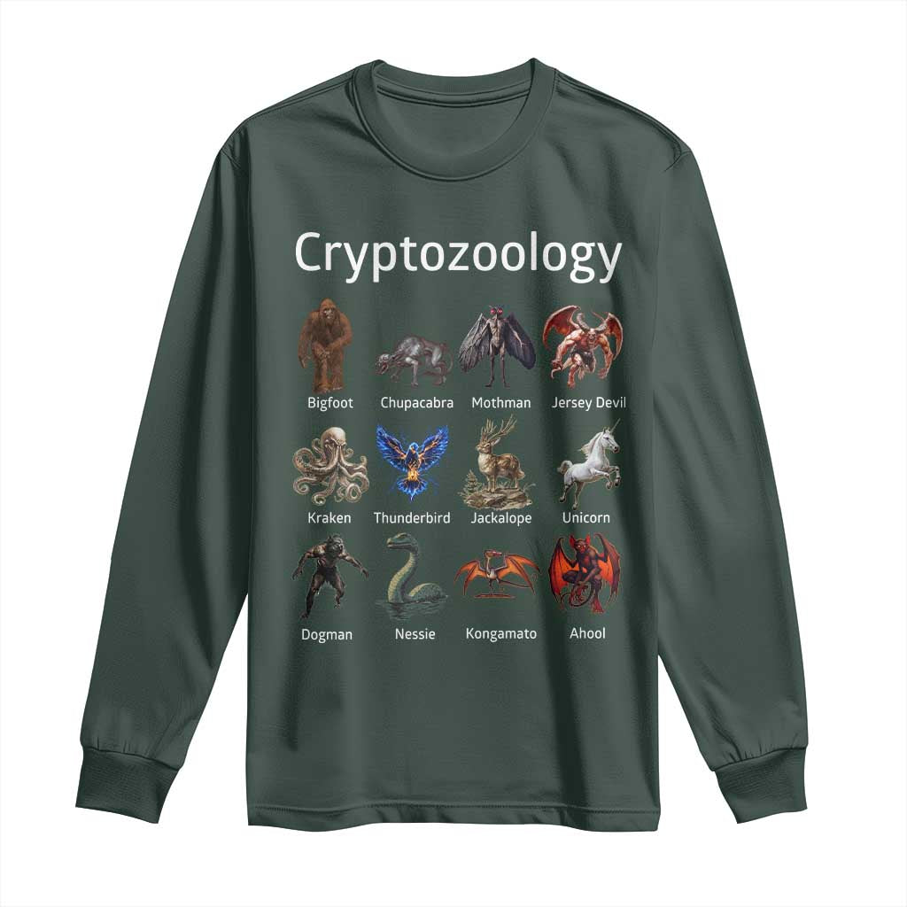 Cryptid Creatures Long Sleeve Shirt Cryptozoology Fantasy Mythical Monsters