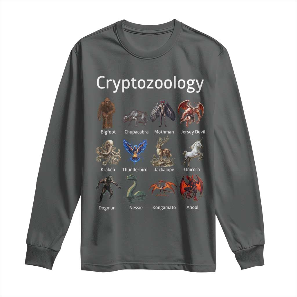 Cryptid Creatures Long Sleeve Shirt Cryptozoology Fantasy Mythical Monsters