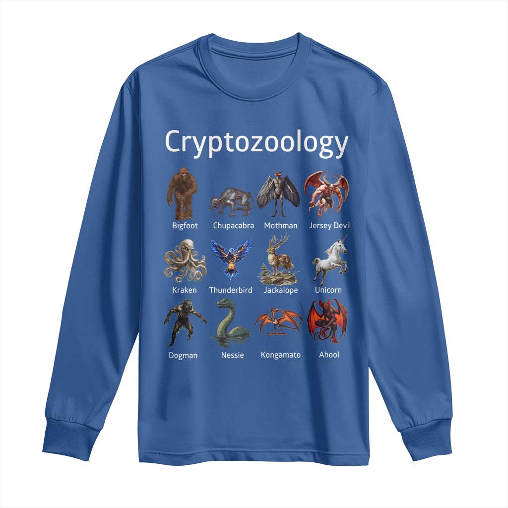 Cryptid Creatures Long Sleeve Shirt Cryptozoology Fantasy Mythical Monsters
