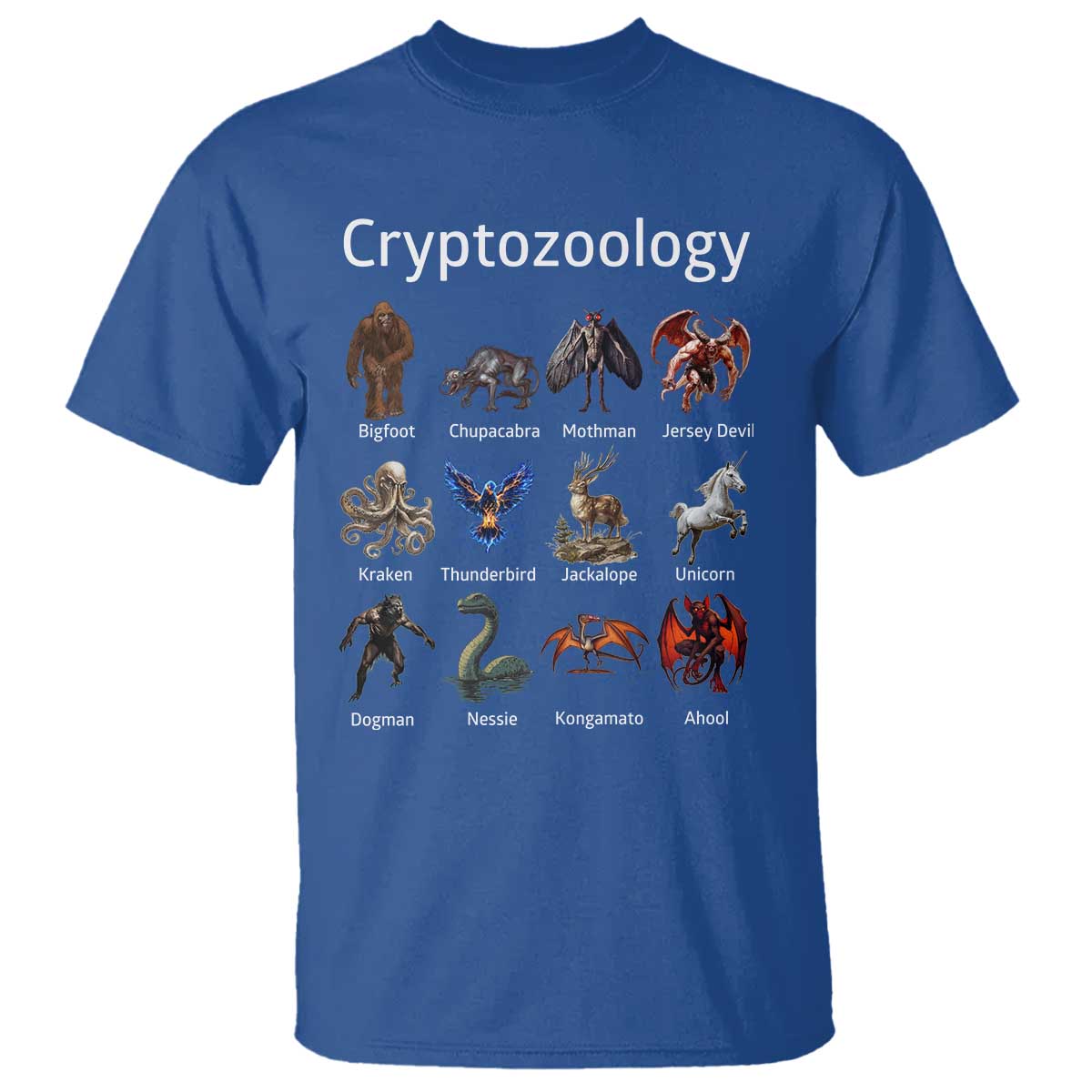 Cryptid Creatures T Shirt Cryptozoology Fantasy Mythical Monsters