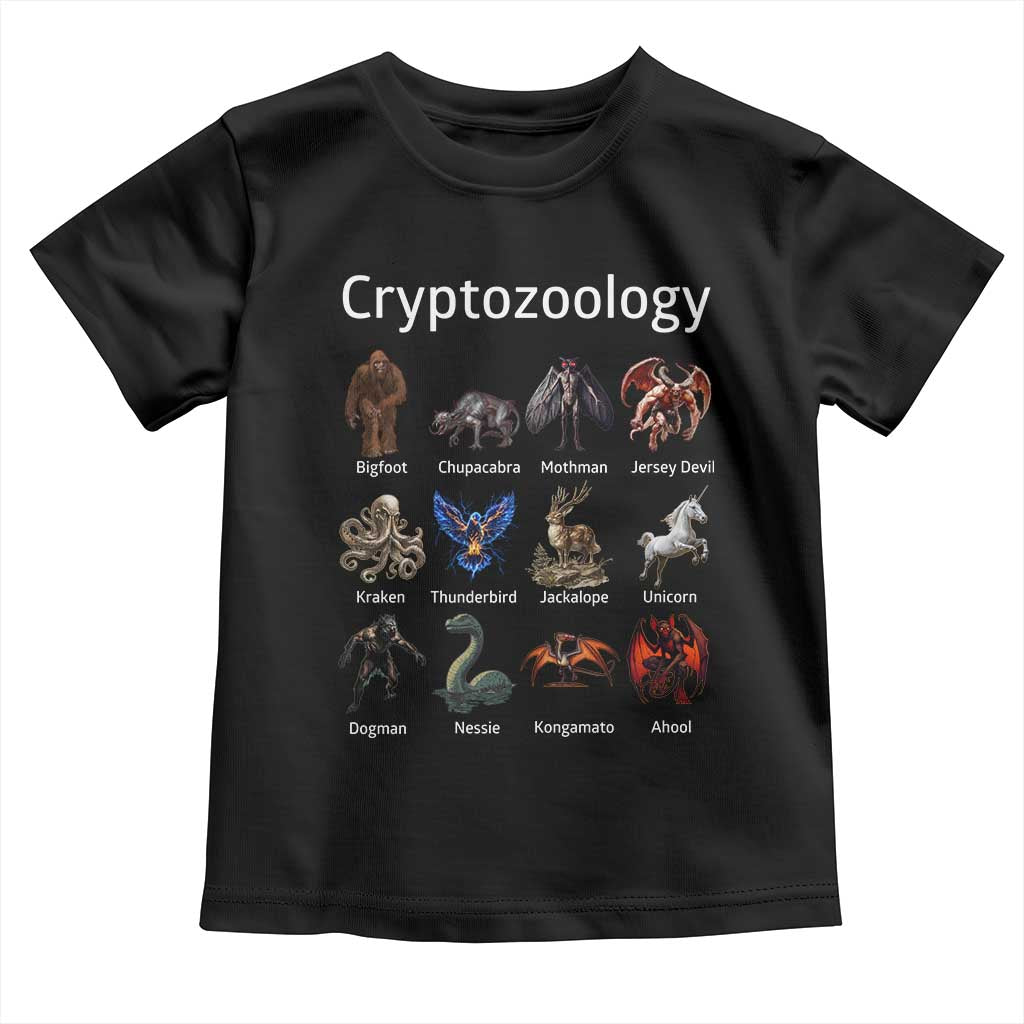 Cryptid Creatures Toddler T Shirt Cryptozoology Fantasy Mythical Monsters