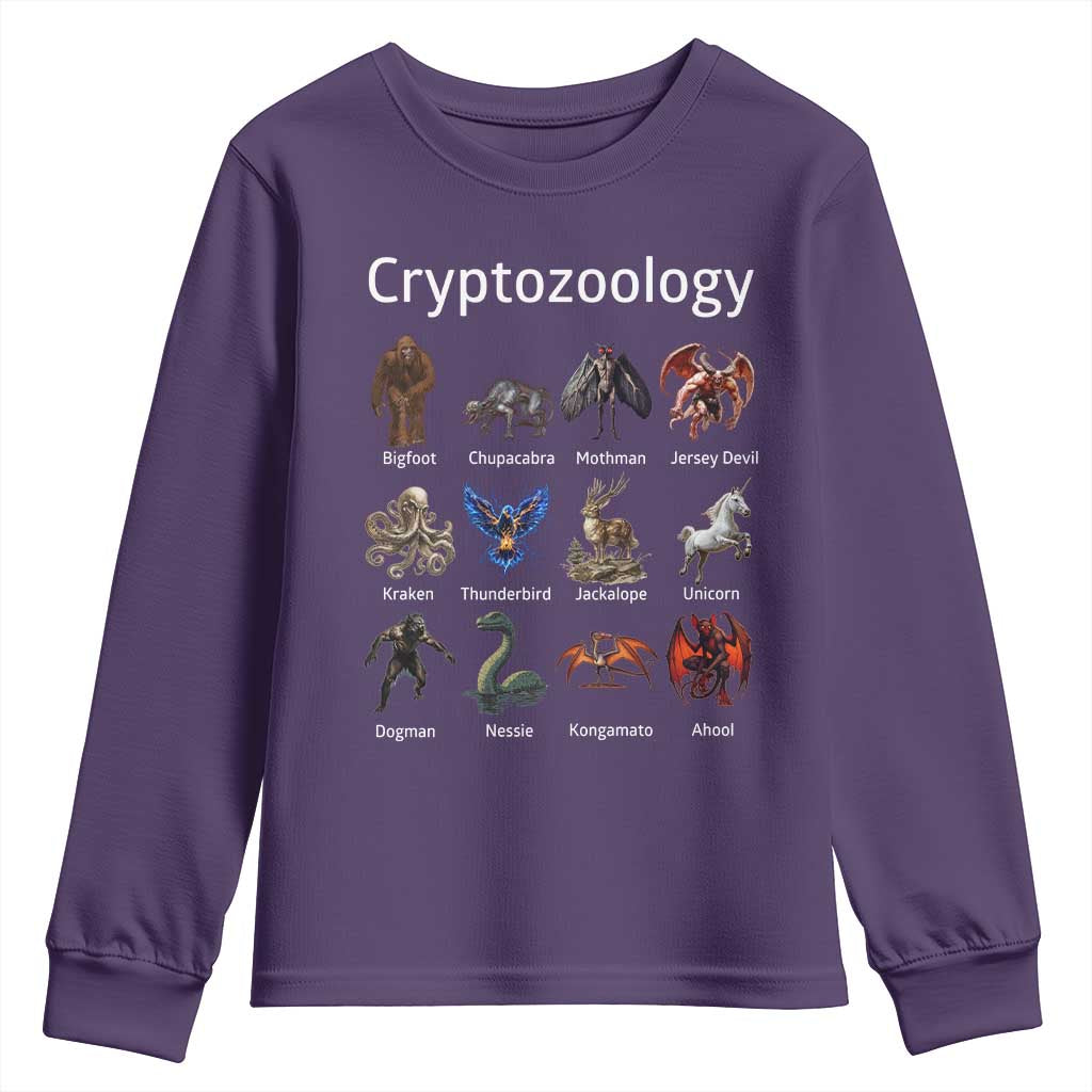 Cryptid Creatures Youth Sweatshirt Cryptozoology Fantasy Mythical Monsters