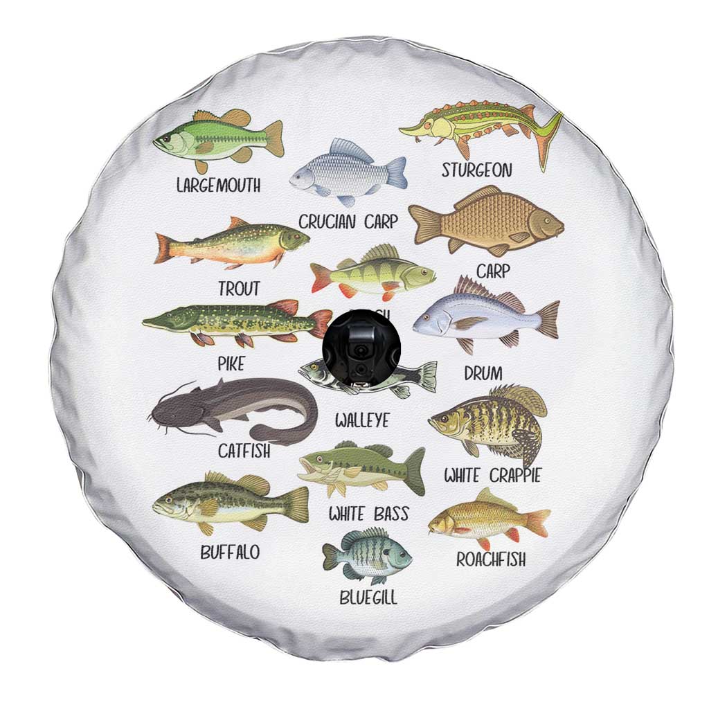 Freshwater Fish Species Spare Tire Cover Funny Fishing Types Fisherman Dad
