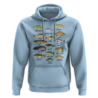 Freshwater Fish Species Hoodie Funny Fishing Types Fisherman Dad