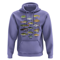 Freshwater Fish Species Hoodie Funny Fishing Types Fisherman Dad