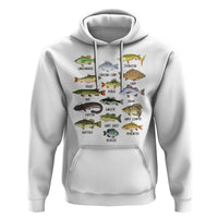 Freshwater Fish Species Hoodie Funny Fishing Types Fisherman Dad