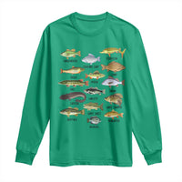 Freshwater Fish Species Long Sleeve Shirt Funny Fishing Types Fisherman Dad