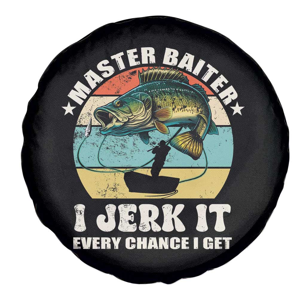 Funny Fishing Master-Baiter Spare Tire Cover Kayak Fishing Dad Grandpa Bass Fish Adult Humor