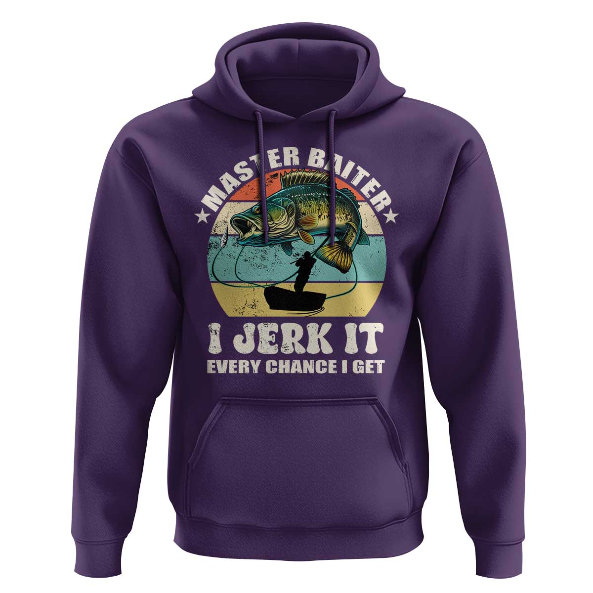 Funny Fishing Master-Baiter Hoodie Kayak Fishing Dad Grandpa Bass Fish