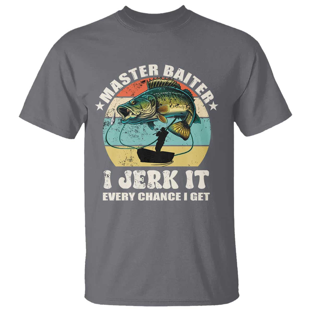 Funny Fishing Master-Baiter T Shirt Kayak Fishing Dad Grandpa Bass Fish