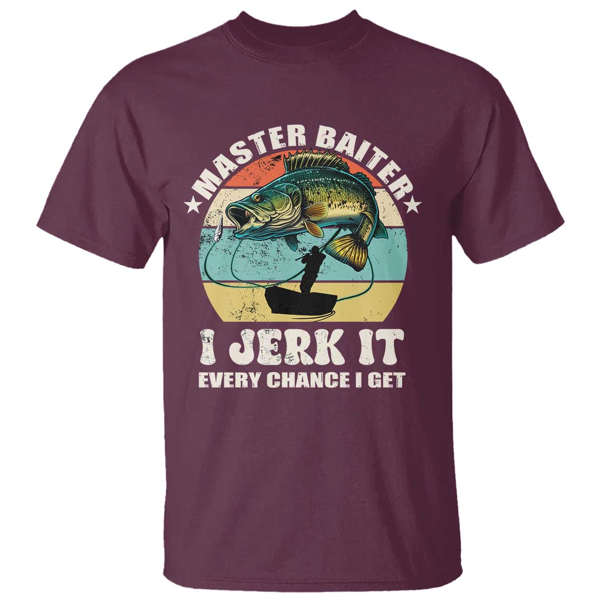 Funny Fishing Master-Baiter T Shirt Kayak Fishing Dad Grandpa Bass Fish