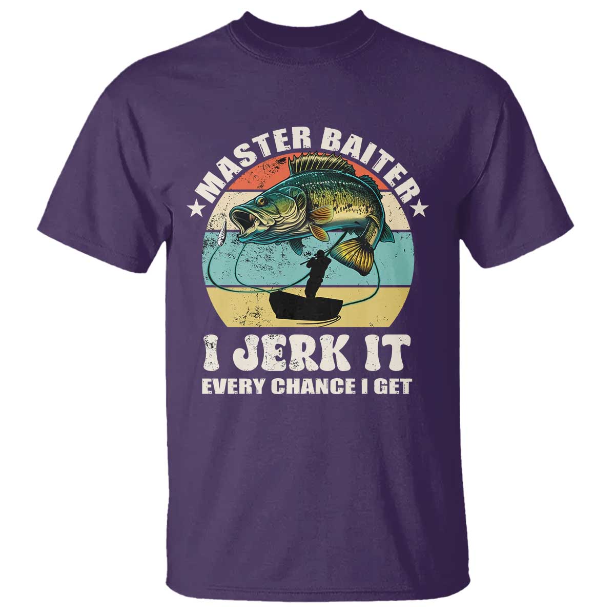 Funny Fishing Master-Baiter T Shirt Kayak Fishing Dad Grandpa Bass Fish