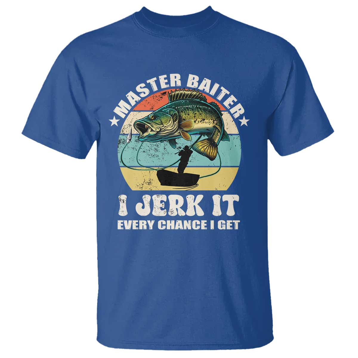 Funny Fishing Master-Baiter T Shirt Kayak Fishing Dad Grandpa Bass Fish