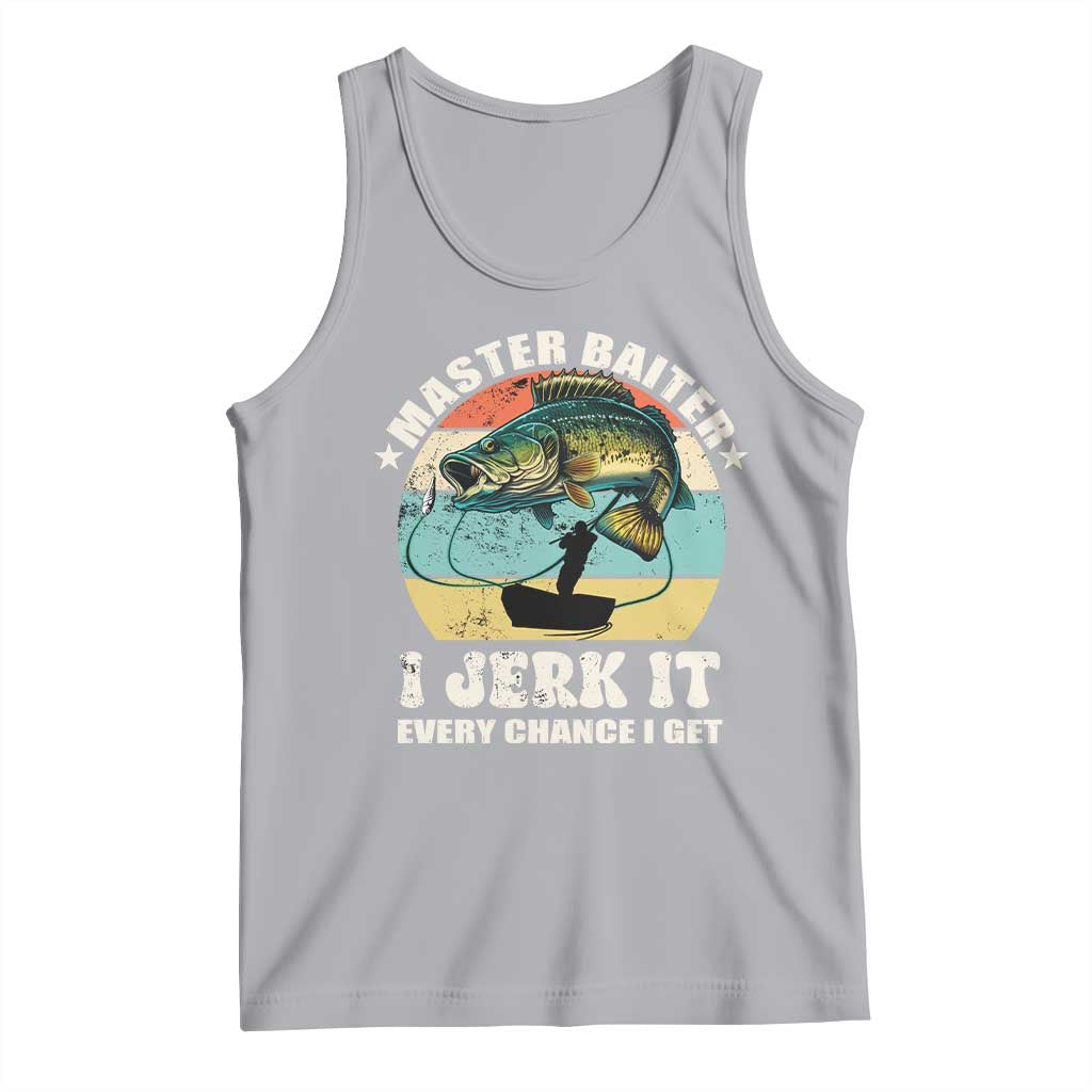 Funny Fishing Master-Baiter Tank Top Kayak Fishing Dad Grandpa Bass Fish Adult Humor