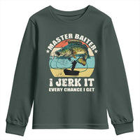Funny Fishing Master-Baiter Youth Sweatshirt Kayak Fishing Dad Grandpa Bass Fish Adult Humor