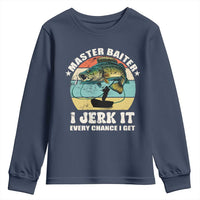 Funny Fishing Master-Baiter Youth Sweatshirt Kayak Fishing Dad Grandpa Bass Fish Adult Humor